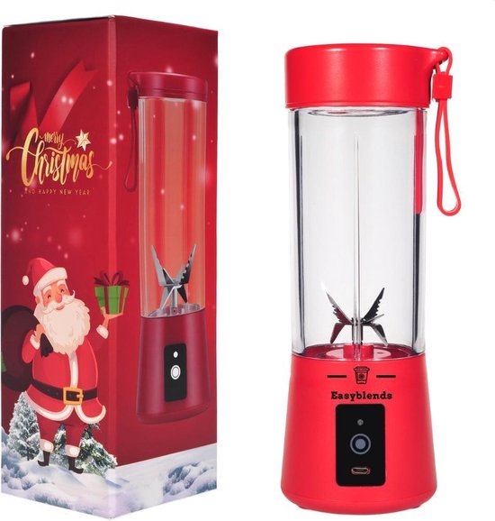 Easyblender- Blender- Easyblends Pro- Rood- Draagbaar- Kersteditie- Kerstcadeau van Merkloos