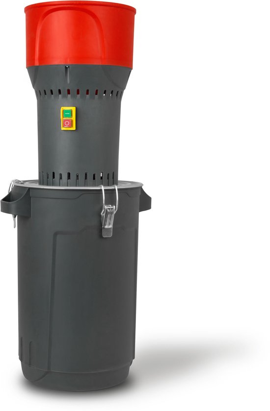 EBERTH Elektrische graanmolen met emmer van 25L, elektromotor van 1000 watt, vultrechter van 6 l,300 kg/u, graanmolen met roestvrijstalen mes, inclusief vijf zeven