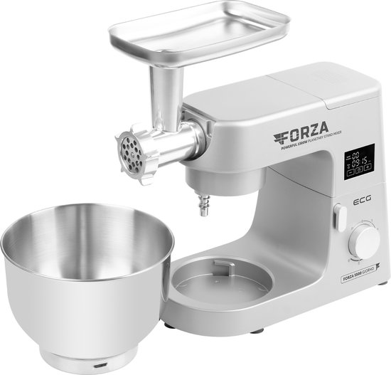 ECG FORZA 5500 Giorno Argento - Keukenmachine - 6,5 liter - 1500 W van ECG