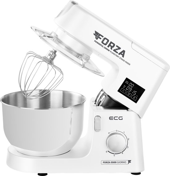 ECG FORZA 5500 Giorno Bianco Keukenmachine - 6,5 liter - 1500 W van ECG