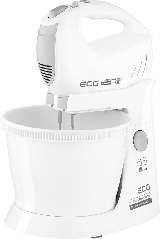 ECG RSM 4052 - Handmixer met roterende kom - TURBO BOOST function - 3,5 l - 400 W van ECG