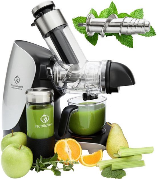 EDELSTAHL Slow Juicer Schacht BPA-vrij Voor Hele Vruchten, Selderij, Groenten en Fruit, Testwinnaar, Elektrische Saftpers, Duitse Merk
