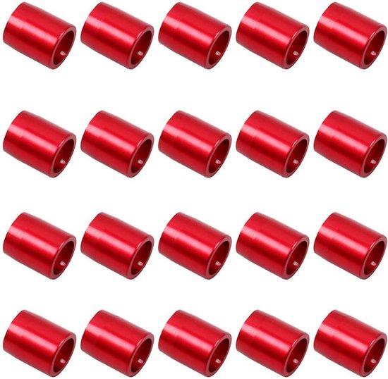 Eenvoudig te installeren Boogschieten Ring 20 stuks Explosieveilige pijlring, Boogschieten Ring (rood, 7.6mm)