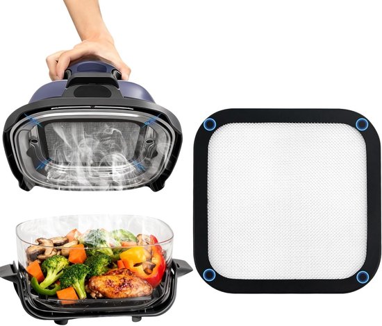 Effectieve RVS Spatscherm voor Airfryer, Bescherming tegen Vettige Spatten en Olie, Silicone Mudguard Accessoire