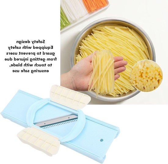 Efficiënt Snijden met Veilig Ontwerp - Multi-functioneel Snijgereedschap voor Wortelen, Aardappelen en Komkommers, Ideaal voor Keukengebruik