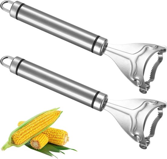 Efficiënte Maïskorrel Striptool - Ergonomische Corn Peeler en Cob Verwijderaar met Antislip Handvat, Ideaal voor Keuken en Koken, Perfect voor Zoete Maïs en Groenten van Merkloos