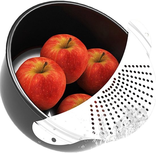 Efficiënte RVS Noodle Strainer voor Pasta, Aardappelen en Groenten tot 26 cm Diameter, Duurzaam en Handig Drainer Systeem van Merkloos