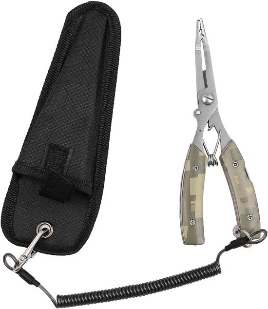 EGoods - Multifunctionele lichtgewicht vistang met roestvrijstalen materialen, ABS-handvat, lijnsnijder, haakverwijderaar. van EGoods