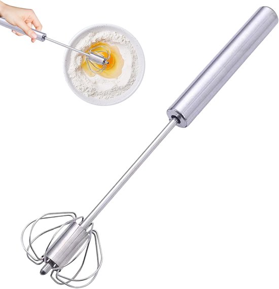 Eier Drummer - Keukenmixer - Snel Mixen - Semi-Automatisch - 27 cm - Zilver