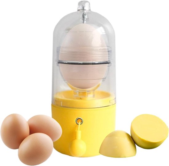 Eier Shaker Mixer - Eigeel Spinner - Keuken Mixen - Handmatig Aangedreven - 7.5x7.5x16.5cm - Meerkleurig
