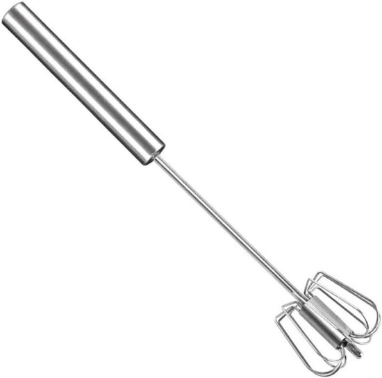 Eieren Klopper - Garde Mixer - Snel Mixen - Zelfdraaiend Mechanisme - 27 cm - Zilver