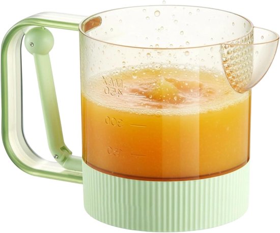 Eieren Mix Beker - Handmatige Mixer - Beslag Maken - Semi-automatisch Mechanisme - 18.5 cm - Groen