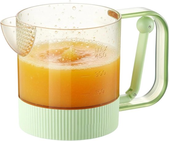 Eieren Mix Beker - Keuken Mengkom - Snel Ingrediënten Mengen - Handmatige Druk Mixer - 18.5x11.5x10.6cm - Groen