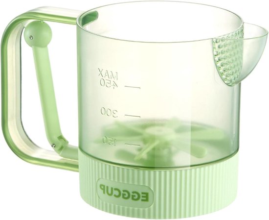 Eieren Mixer Beker - Klopper Schuimer - Bakken Koken - Halfautomatisch Gebruik - 18.5x10.6x11.5cm - Groen