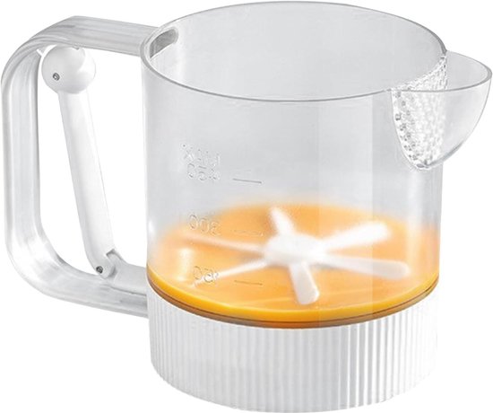 Eiermixer in beker - Mengbeker Garde - Snel Ingrediënten Mengen - Semi-automatische Werking - 18.5 x 11.5 x 10.6 cm