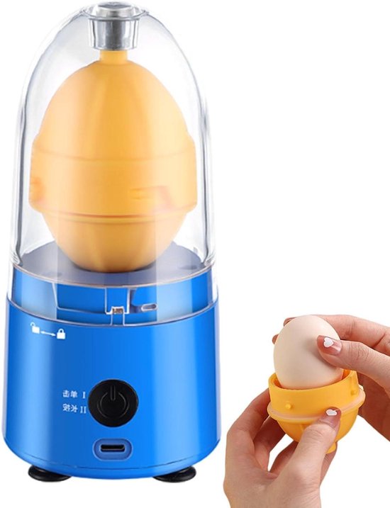 Eiershaker Eimixer - Keuken Gadget - Eieren Mengen - Stabiele Zuignap - 17.2 x 8.3 cm - Blauw