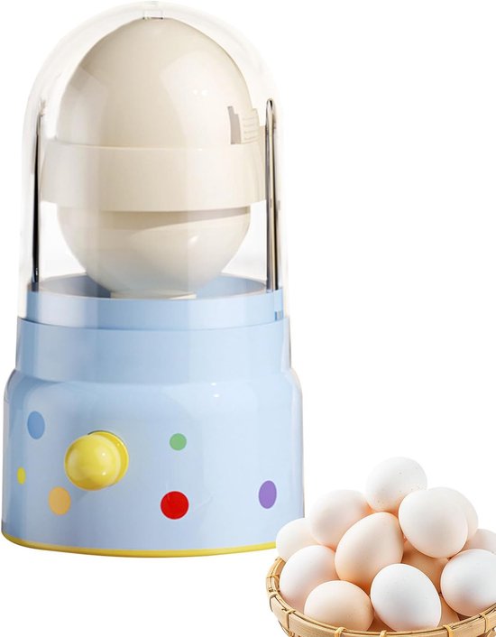 Eierspinner - Eiermixer - Koken en bakken - Handmatige trekker - Compact ontwerp - Blauw