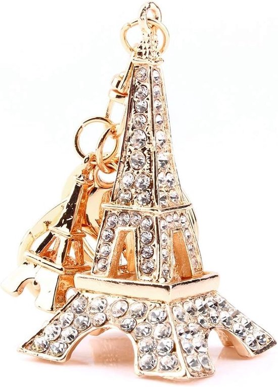 Eiffel Tower Sleutelhanger met Rhinestones en Retro Charms - Parijs Souvenir Sleutelhanger voor Toeristen en Verzamelaars van Merkloos
