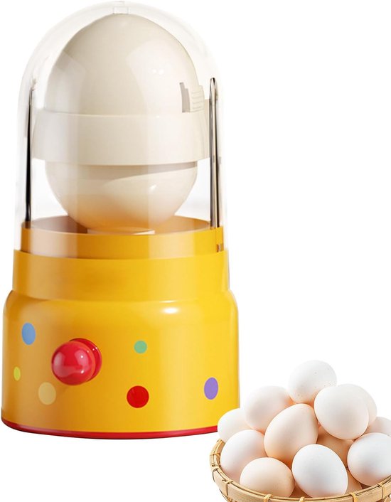 Eimixer - Keuken Gadget - Eieren Mengen - Schil-Intact Combinatie - 15.5 x 8 cm - Geel