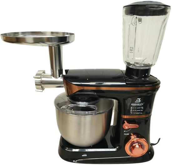 Eisenbach 6.5 L Keukenrobot 2000W Foodprocessor Blender & Vleesmolen van Eisenbach
