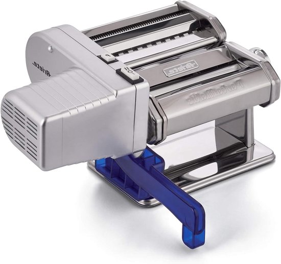 Electric Pasta Machine 2 Speeds + Pulse Function 9 Variable Dough Thicknesses 5 Pasta Shapes Includes Mounting Clamp and Hand Crank 90 W - Pastamatic 1593 van Ariete