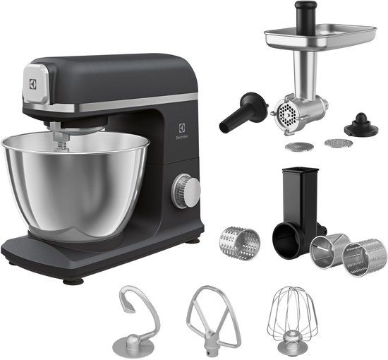 Electrolux E5KM1-6GBP keukenmachine 1200 W 5 l Zwart, Grijs van Electrolux