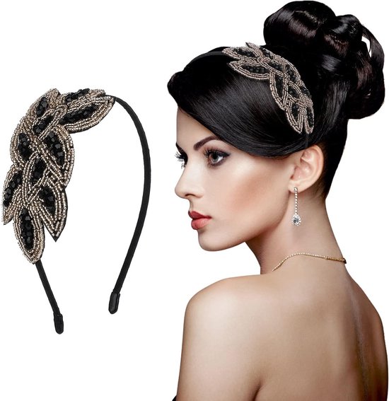 Elegante 1920s Hoofdbanden voor Vrouwen met Kristallen en Pailletten - Vintage Flapper Haaraccessoire voor Bruiloft, Gala en Kostuumfeest
