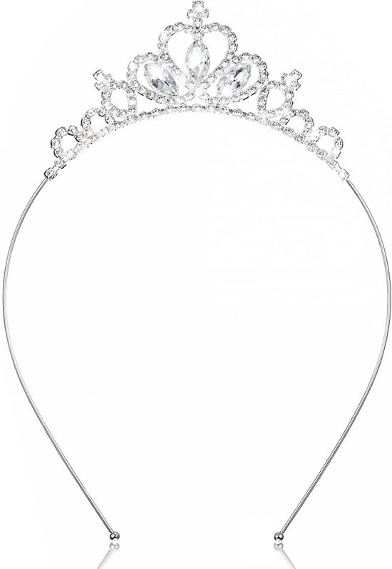 Elegante Tiara met Kristallen en Strass voor Feestjes, Bruiloften, Verjaardagen en Halloween Geschenken voor Vrouwen en Meisjes van Merkloos