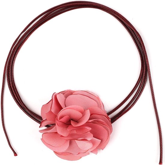 Elegante Vintage Bloem Choker, Verstelbare Boho Ketting met Rozen voor Dames en Meisjes, Perfect voor Bruiloften, Feestjes en Verjaardagen