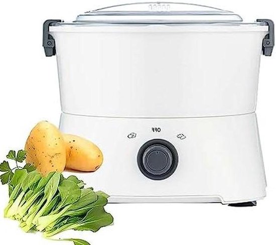 Elektrische Aardappelschiller - Automatische Schilmachine - Snel Groenten Schillen - Eén Knop Bediening - 1 kg Capaciteit - Wit