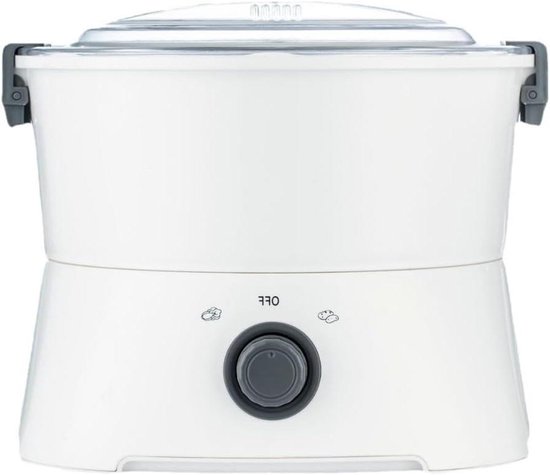 Elektrische Aardappelschiller - Automatische Schilmachine - Snel Groenten Schillen - Zes Roestvrijstalen Messen - 1 kg per keer - Wit