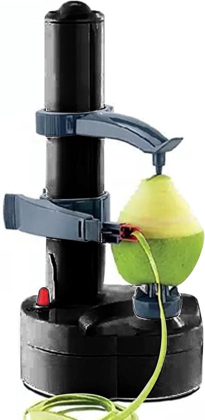 Elektrische Aardappelschilmachine - Groente Fruit Schillen - Snel Keukenwerk - Automatisch Balancerend - 29 x 14 cm - Zwart