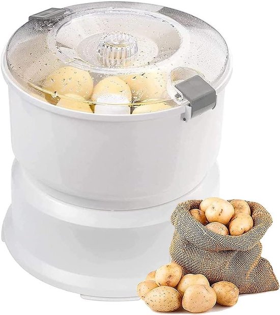 Elektrische Aardappelschilmachine - Mechanische Schilmachine - Grootkeuken Gebruik - Eén Knop Bediening - 1 kg Capaciteit - Zilver