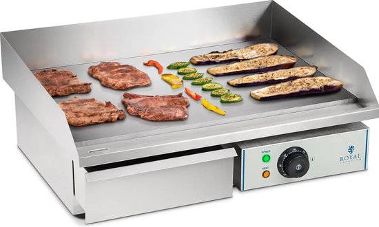 Elektrische bakplaat - 55 cm - glad - 1 x 3.000 W - Royal Catering