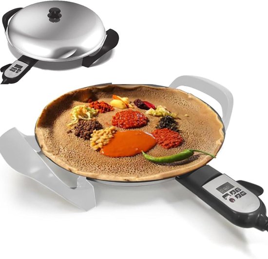 Elektrische Bakplaat - Bakplaat Pan - Pannenkoeken Bakken - Digitale Warmteregeling - N.v.t. - Zwart