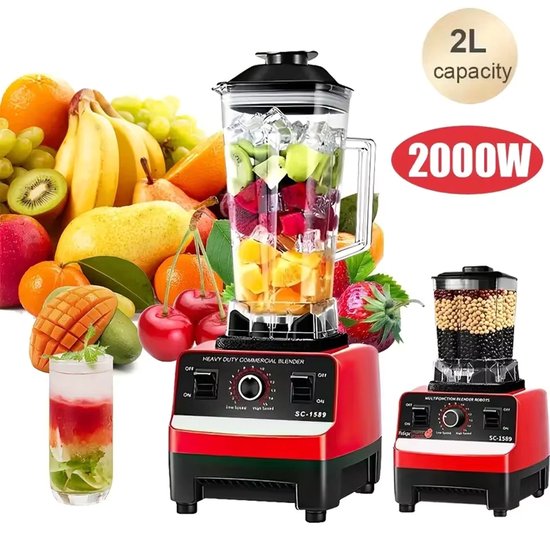 Elektrische Blender - 400W - 2-in-1 - Zware - Stationair van Merkloos