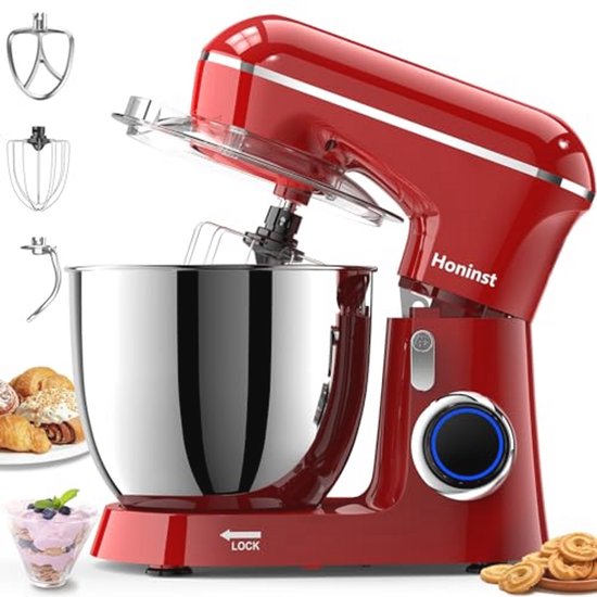 Elektrische Blender met 10 Snelheden en Kantelbare Kop - 3-in-1 Keukenmixer van Merkloos