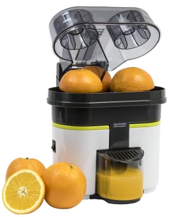 Elektrische Citroenpers - Sapcentrifuge - Vers sap maken - Dubbel persconus - 500 ml - Zwart