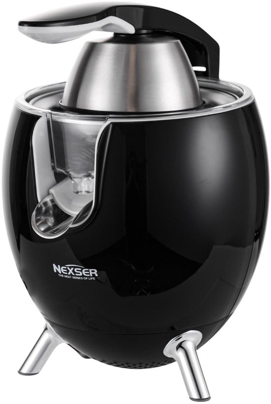 Elektrische Citruspers 400ml - 850W – Sappige Sinaasappels, Citroenen en Limoenen – 2 Kegels, RVS Spuit, Stil en Efficiënt – 400ml van Nexser