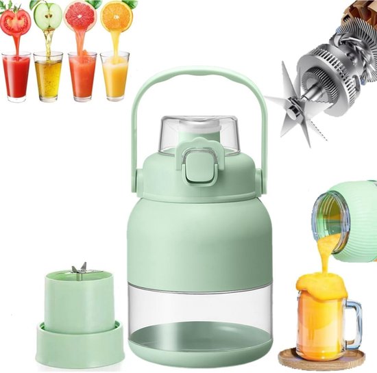 Elektrische citruspers 800 ml, draagbare mini-blender, persoonlijke reisbeker voor koudgeperste citrusvruchten, multifunctionele draadloze citruspersbeker met grote capaciteit. van Merkloos