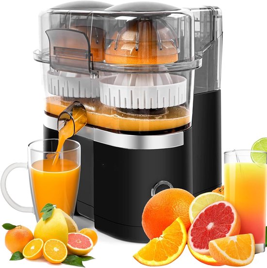 Elektrische Citruspers - Automatische Sapcentrifuge - Vers Sap Maken - Dubbele Vruchten Persen - 400ml Capaciteit