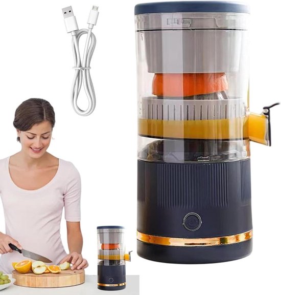 Elektrische Citruspers - Automatische Sapmaker - Vers Sap Maken - Automatische Vruchtenscheiding - 23.7 cm Hoog - Blauw