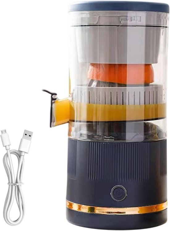 Elektrische Citruspers - Fruitpers Sapmaker - Snel Sap Maken - Automatische Scheiding - 11x23.5 cm - Blauw