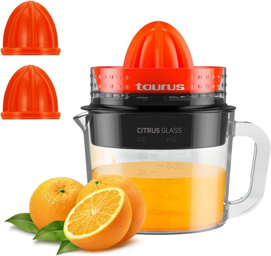 Elektrische Citruspers met Glas Karaf - 30W, 1 Liter, Pulp Selector, Stil