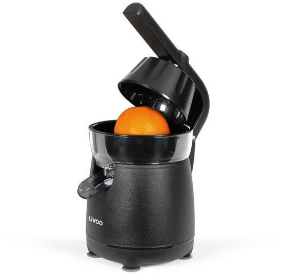 Elektrische citruspers met handvat - LIVOO - DOD211N - 120 W - 1 grote en 1 kleine perskegel - Zwart