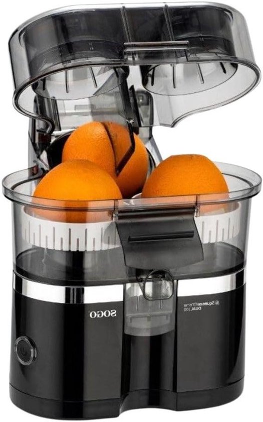 Elektrische Citruspers - Sinaasappelpers XL - Verse Sap Maken - Automatische Lift - 100 Watt - Zwart