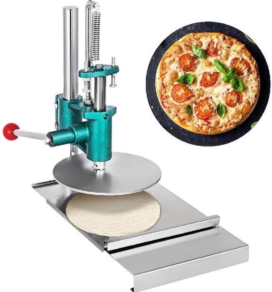 Elektrische Deeg Pers - Pizzadeeg Maker Pasta Roller - Uniform Deeg Maken - Verstelbare Diktecontrole - 12-16 cm Plaatdiameter van Merkloos