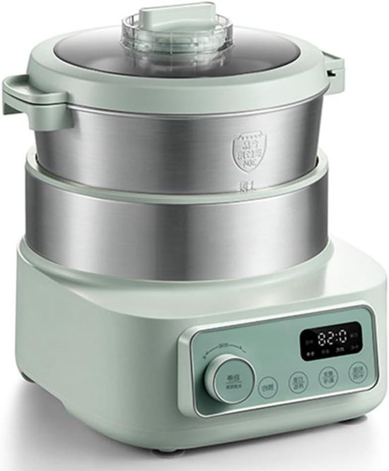 Elektrische Deegmixer - Huishoudelijke Kneedmachine - Bakken Thuis - Constante Temperatuur Functie - 5 Liter Capaciteit - Groen