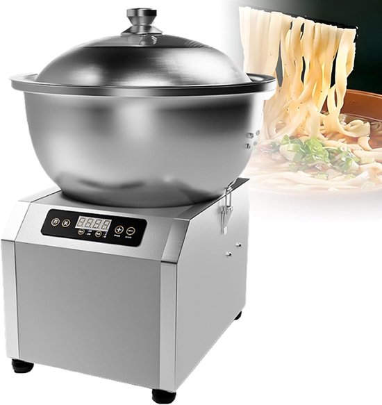 Elektrische Deegmixer - Keukenmachine Kneedmachine - Brood Bakken - Dubbele Rotatie Kneedtechnologie - 8kg Capaciteit - Zilver