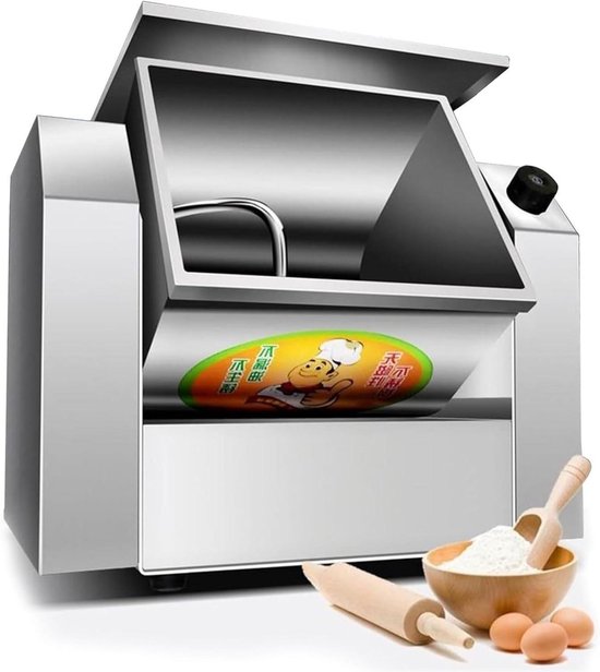 Elektrische Deegmixer - Keukenmachine Kneedmachine - Professioneel Bakken - Kantelbare Kom - 3 kg Capaciteit - Zilver